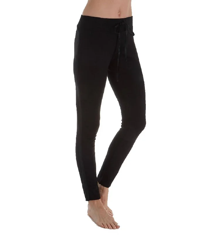 Women's Yoga Shorts for Studio Use -Tatum French Terry Legging Rib Waistband In Black Women's Yoga Shorts for Studio Use -Tatum French Terry Legging Rib Waistband In Black