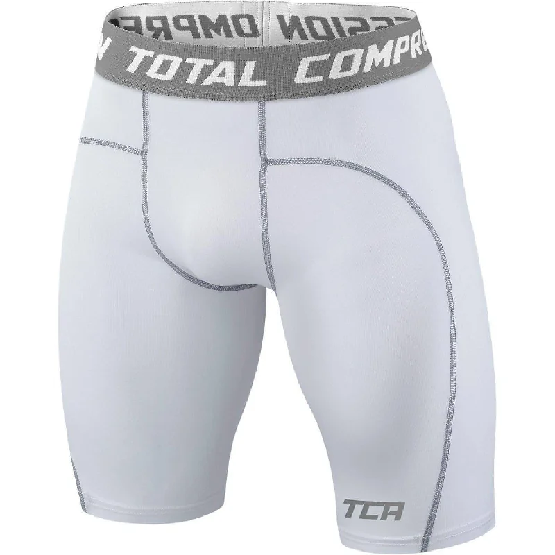 Yoga Shorts for Better Posture -TCA Pro Performance Compression Junior Short Running Tights - White Yoga Shorts for Better Posture -TCA Pro Performance Compression Junior Short Running Tights - White