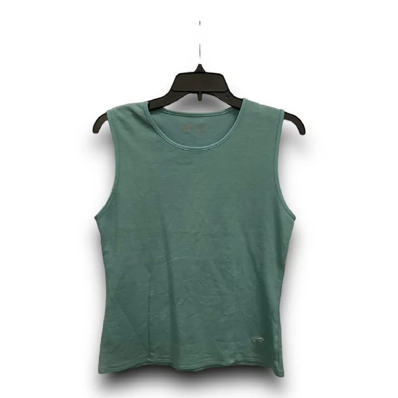 Yoga Tops with Relaxed Fit for Movement -Teal Athletic Tank Top Horny Toad, Size L