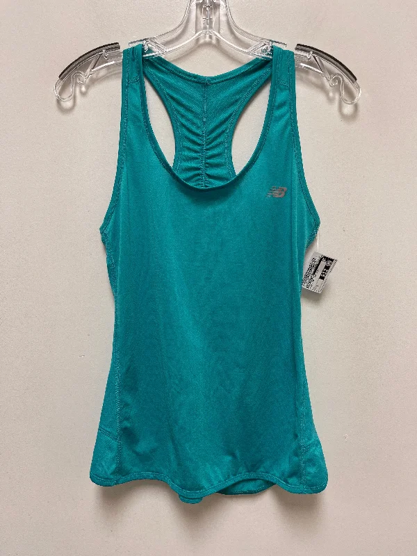 Soft Yoga Tops for All-Season Wear -Teal Athletic Tank Top New Balance, Size S