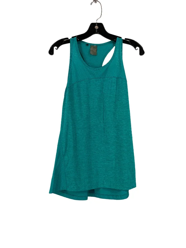 Breathable Yoga Tops for Women -Teal Athletic Tank Top Second Skin, Size M