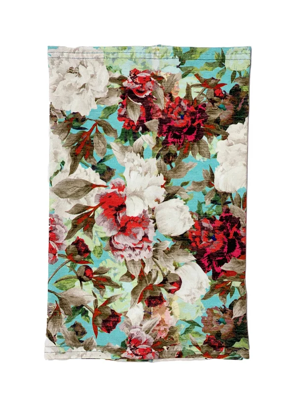 Yoga Pants for Mobility -Teal Floral Neck Gaiter *FINAL SALE*