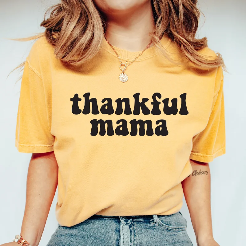 Yoga Tops with Breathable Mesh -thankful mama • Mustard Tee