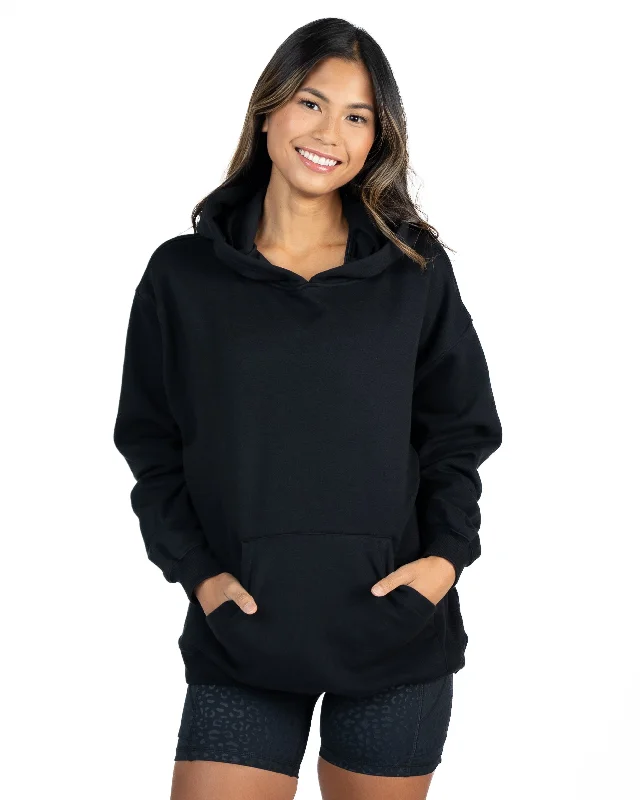 High-Performance Yoga Tops for Women -The Classic Hoodie - Black