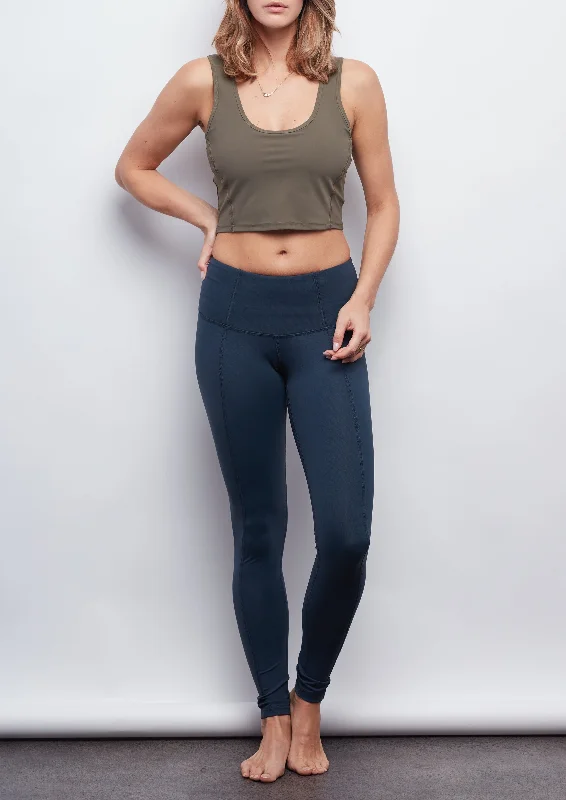Yoga Pants for Intense Yoga Sessions -Navy Contour Legging