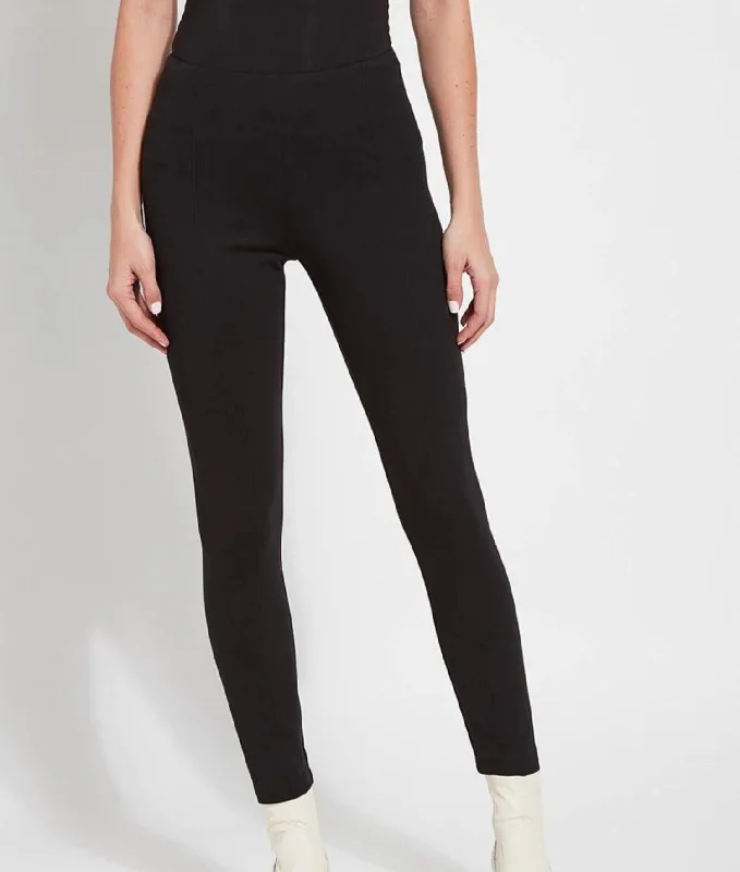 Yoga Shorts for Better Stretch -The Eco Legging (Ecovero Ponte, 28" Inseam) In Black