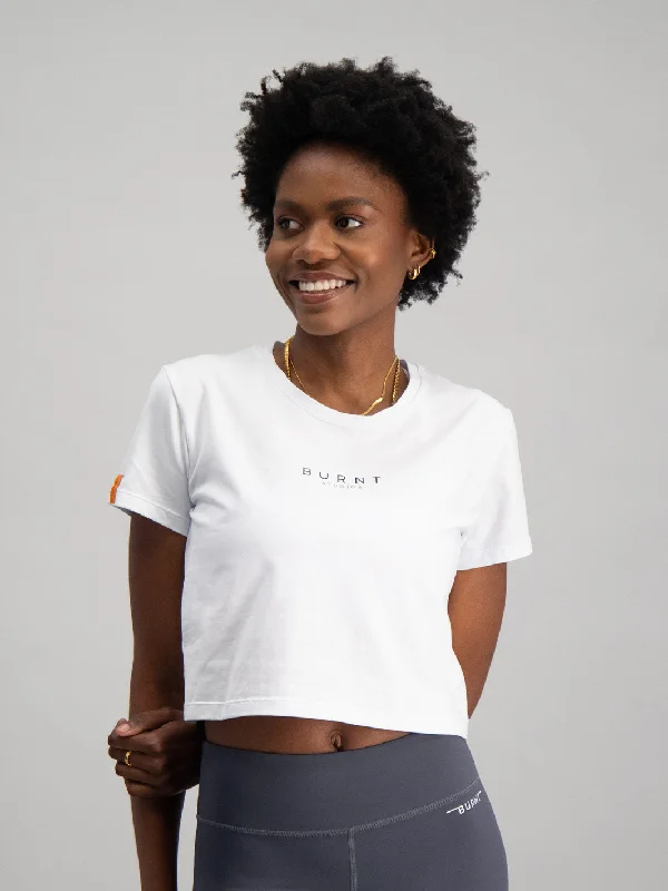 Stylish Yoga Tops for Studio and Gym -The Essential Tee - White