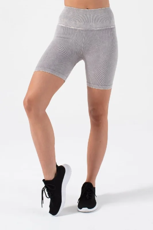 Stretchy Yoga Shorts for Flexibility -The Good Short Hand Dyed