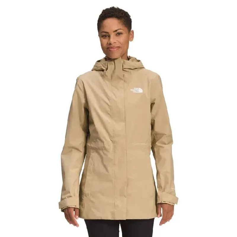 Yoga Shorts with Adjustable Waistband -The North Face City Breeze NF0A5J5ULK5 Rain Jacket Women's Khaki Hooded CLO1035 Yoga Shorts with Adjustable Waistband -The North Face City Breeze NF0A5J5ULK5 Rain Jacket Women's Khaki Hooded CLO1035