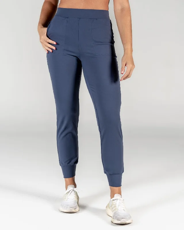Yoga Pants for Smooth Movement -The Work From Home Joggers - Light Navy