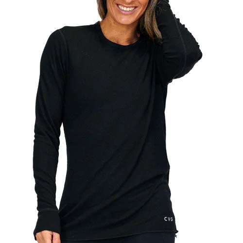 Yoga Tops for Relaxation and Stretching -Thermal | Black