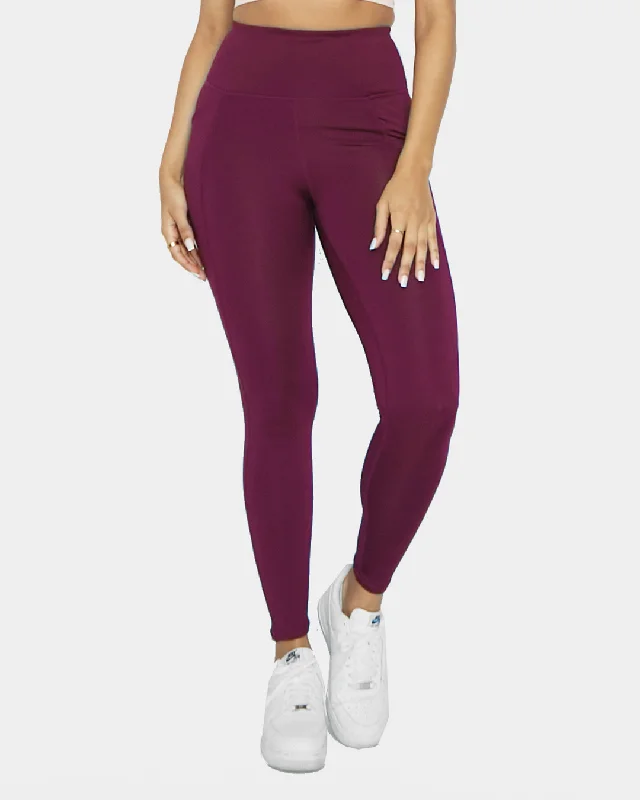 Comfortable Full-Length Yoga Pants for Women -Thermal Warm Leggings - Mulberry