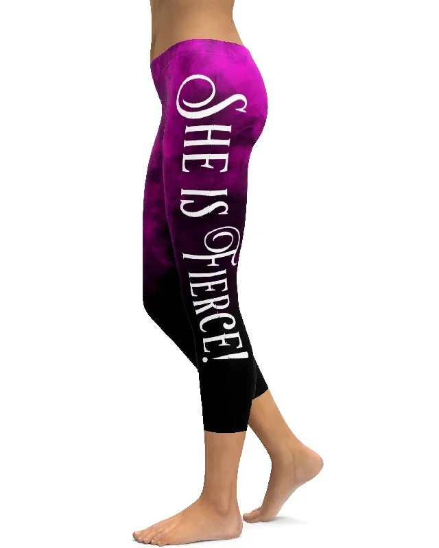 Yoga Pants for Hot and Warm Yoga -Though She Be But Little Capris