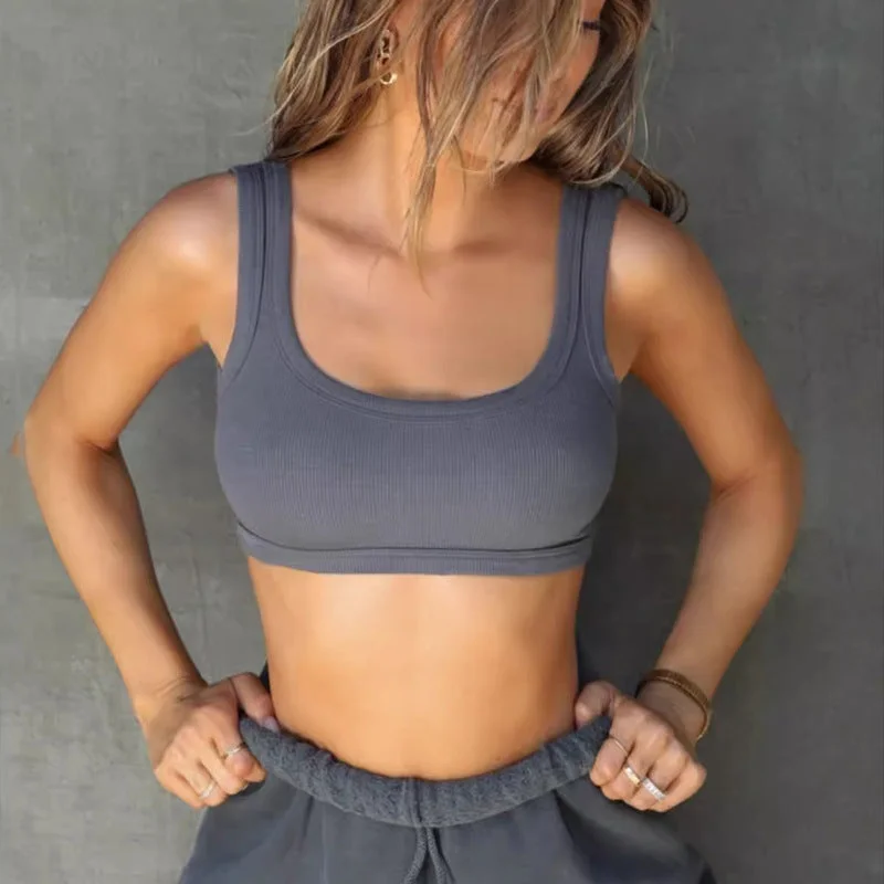 Women's Yoga Tops for Deep Stretching -Thread yoga wear bra Sexy running underwear