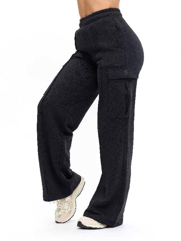 Yoga Pants for Stretch and Strength -Threads Cargo Jogger - Onyx Black