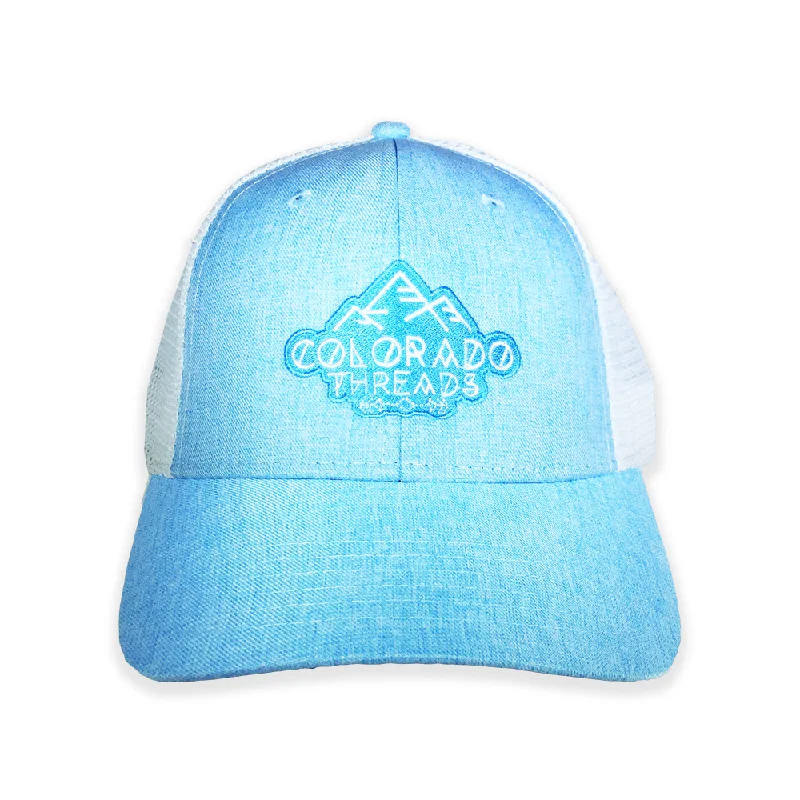 Versatile Yoga Pants for Every Practice -Threads Light Blue Trucker Hat *FINAL SALE*