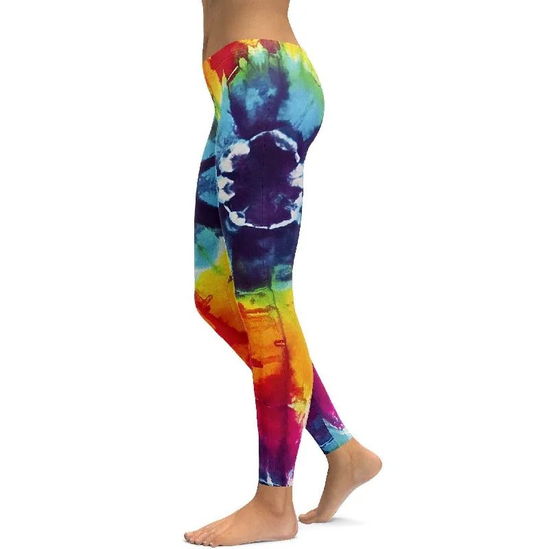 Lightweight Compression Yoga Pants -Tie Dye Leggings