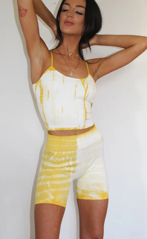 Yoga Shorts for Intense Yoga Sessions -Tie Dye Seamless Short