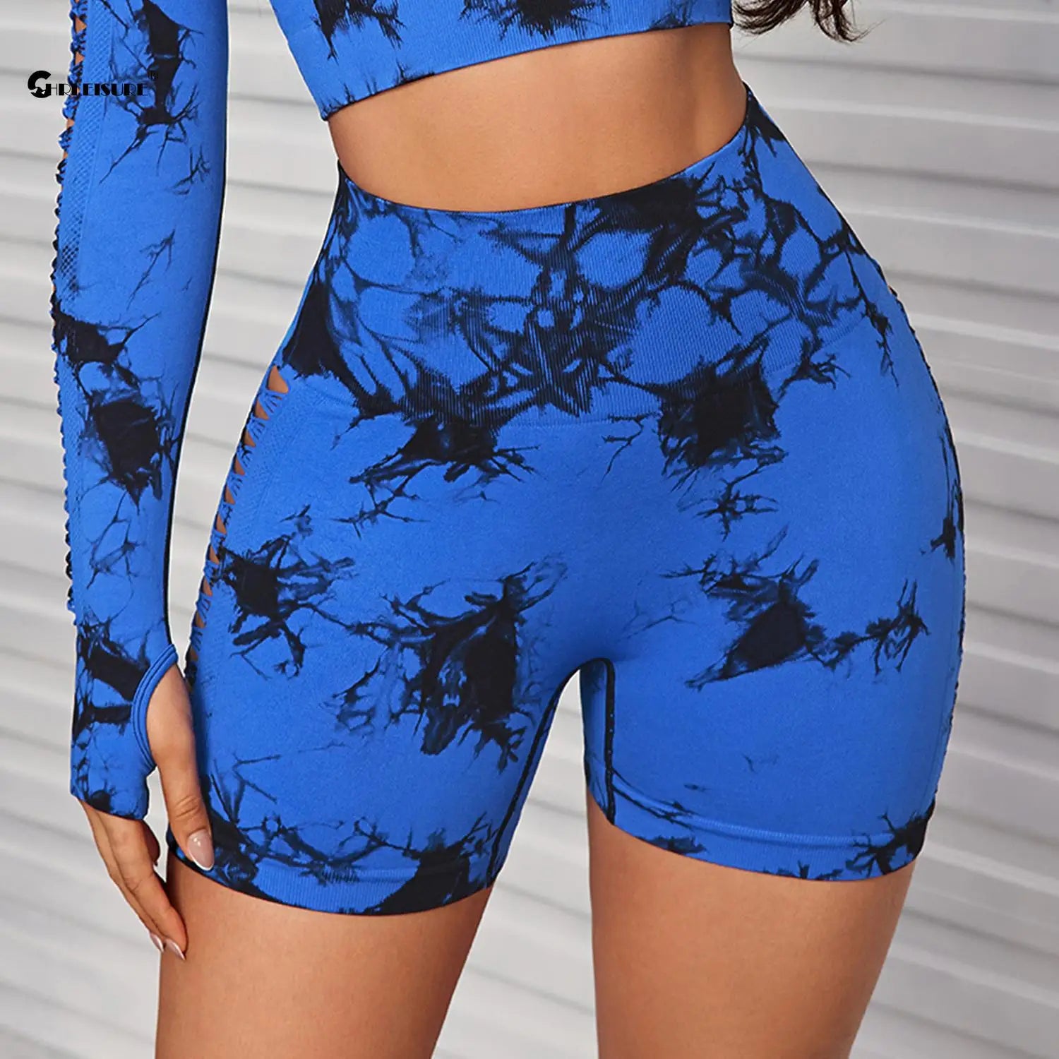 Yoga Shorts for Flexibility and Relaxing -Tie Dye Side Hollow Yoga Shorts