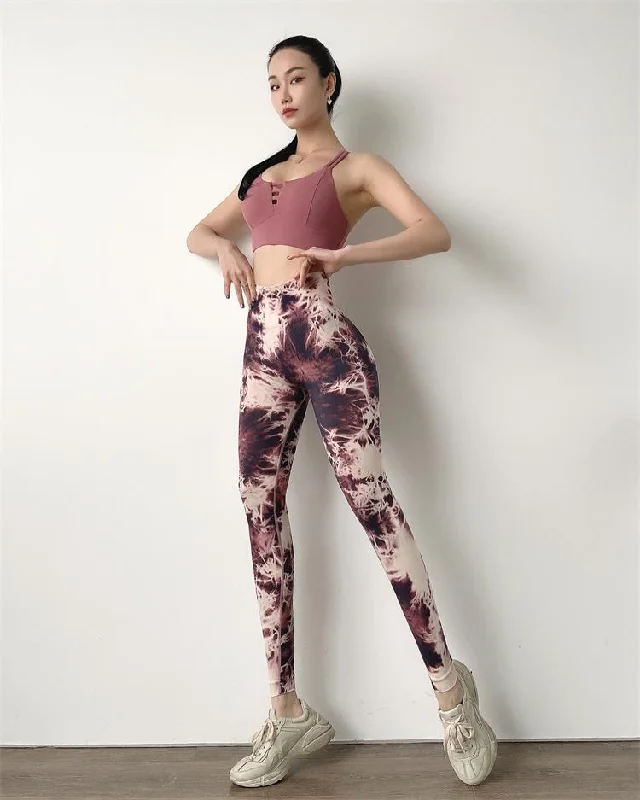 Yoga Pants for Stability and Stretch -Tie Dye Vibes High Waist Yoga Leggings