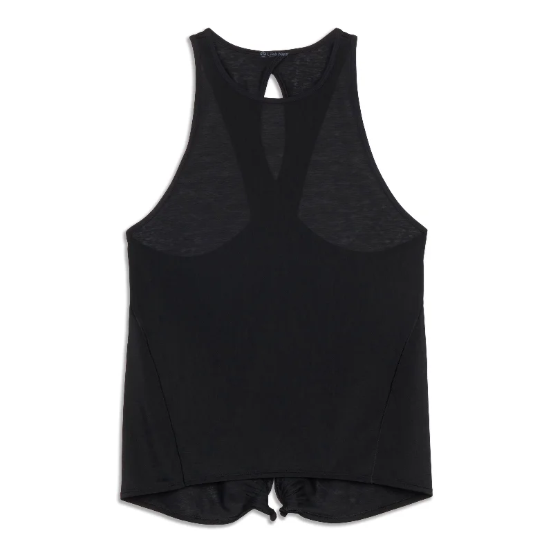 Women's Yoga Tops for Everyday Flexibility -Tied And True Tank Top - Resale