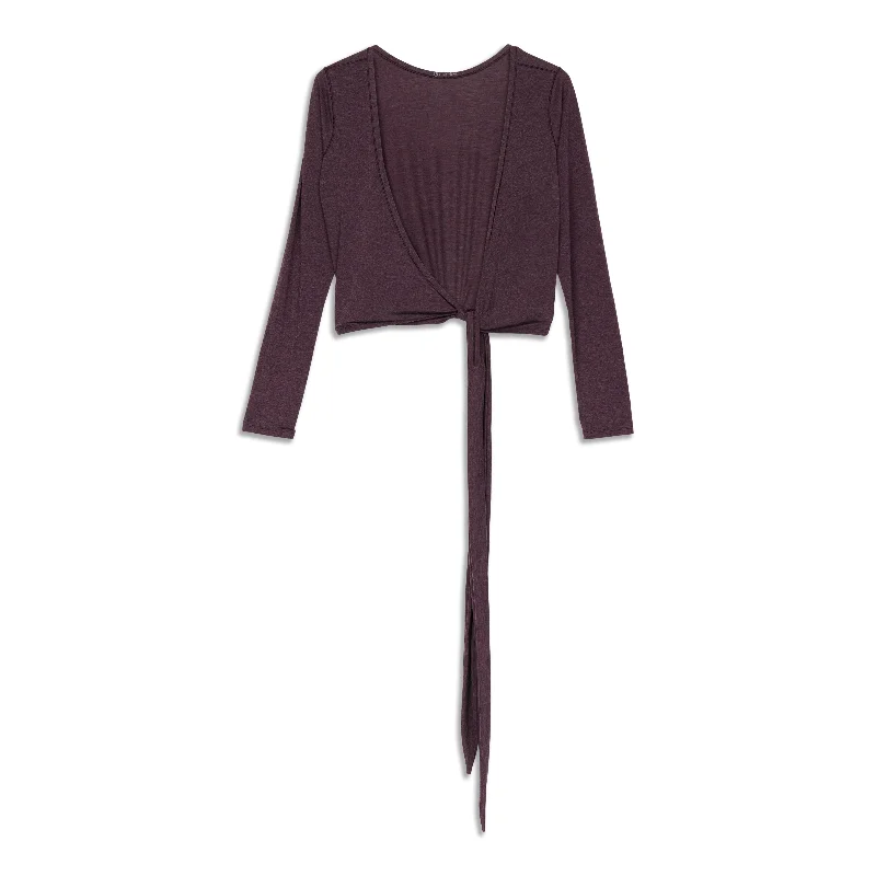 Zip-Up Yoga Tops for Extra Support -Tied To It Wrap - Resale