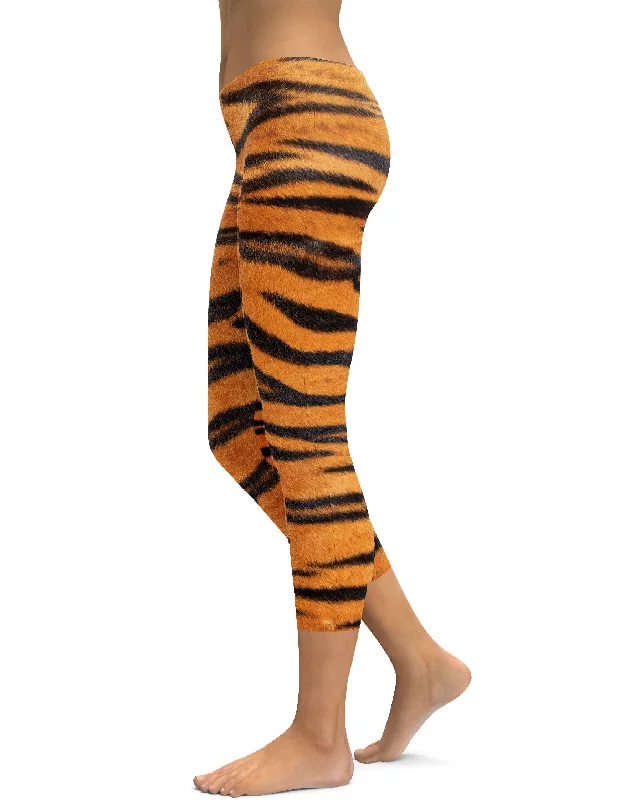 Stylish and Comfortable Yoga Pants -Tiger Skin Capris