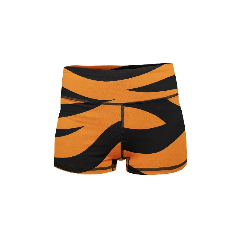 Full-Waist Yoga Shorts for Comfort -Tiger Yoga Shorts