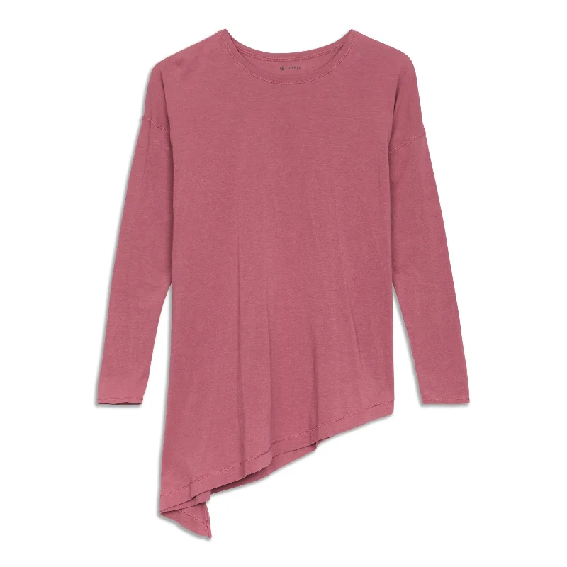 Breathable Yoga Tops for Hot Yoga Classes -To The Point Long Sleeve Shirt - Resale