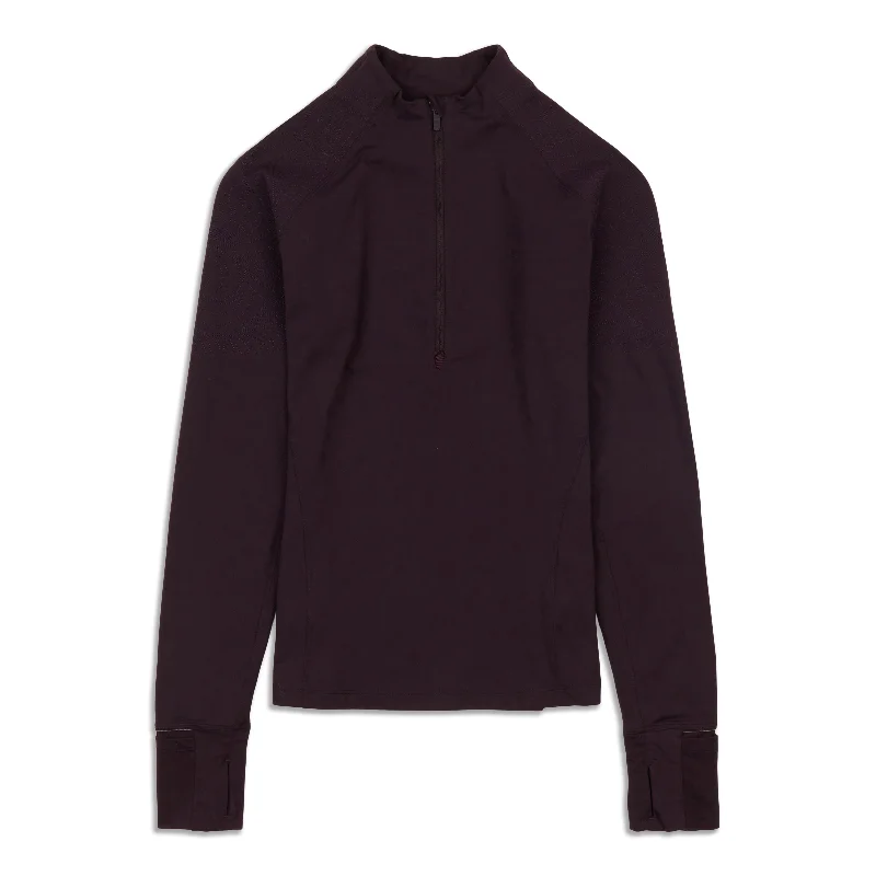 Women's Yoga Tops with Built-In Support -Toasty Tech Zip Long Sleeve Shirt - Resale