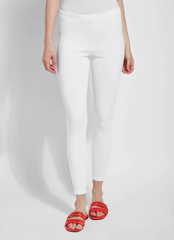 Soft Yoga Shorts for Intense Workouts -Toothpick Denim Leggings In White