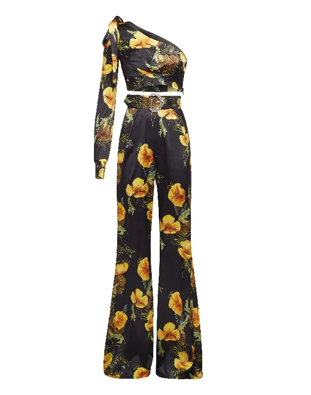 Yoga Shorts for Deep Poses -Top/Trousers "In Flowers"