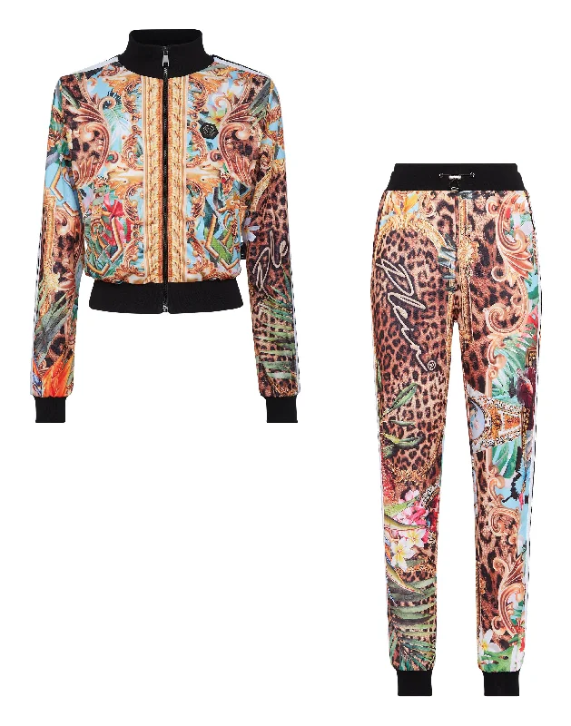 Yoga Shorts for Summer Workouts -Tracksuit Top/Trousers Baroque Flowers