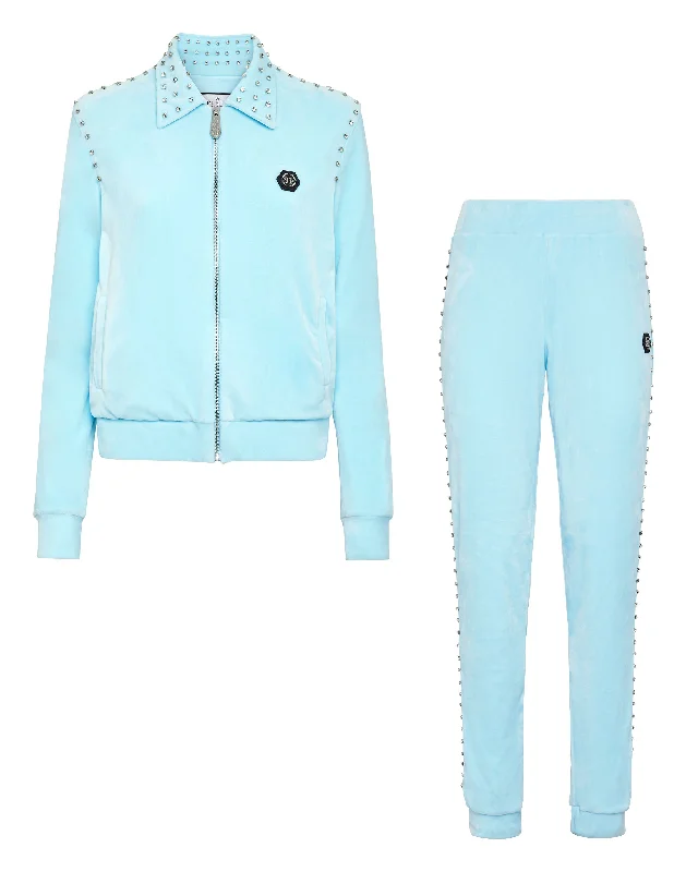 Yoga Shorts for Body Confidence -TRACKSUIT: ZIP-UP JACKET + JOGGING PANTS STONES