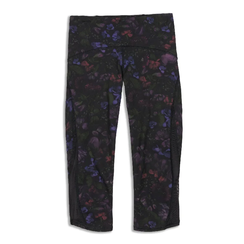 Black High-Waisted Yoga Pants -Train Times Crop - Resale