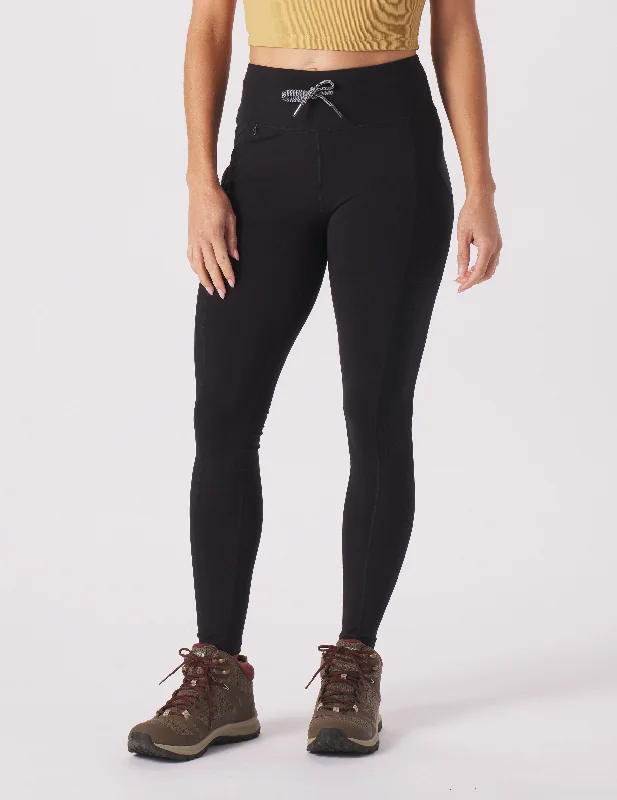 Yoga Pants for Stability -Trek Legging: Black