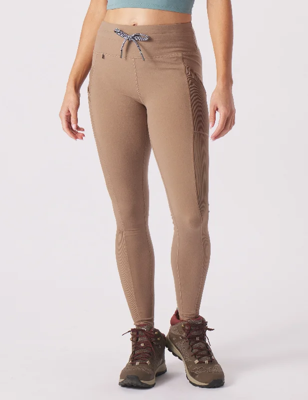 Comfortable Fit Yoga Pants -Trek Legging: Mocha