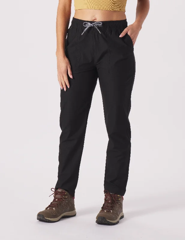 Yoga Pants for Core Strength -Trek Pant: Black