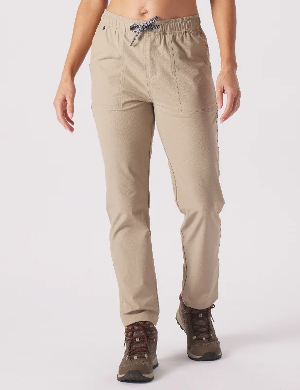 Yoga Pants with 4-Way Stretch -Trek Pant: Linen