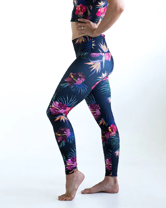 High-Waisted Yoga Pants for Strength Training -Tropical Floral Yoga Pants *FINAL SALE* High-Waisted Yoga Pants for Strength Training -Tropical Floral Yoga Pants *FINAL SALE*