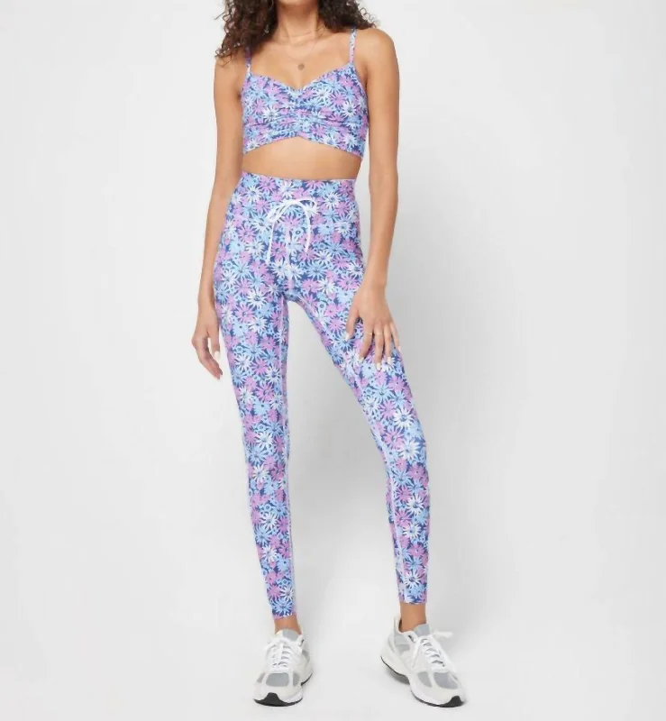 Stylish Yoga Shorts for Deep Flexibility -Turner Leggings In Oopsie Daisy Print