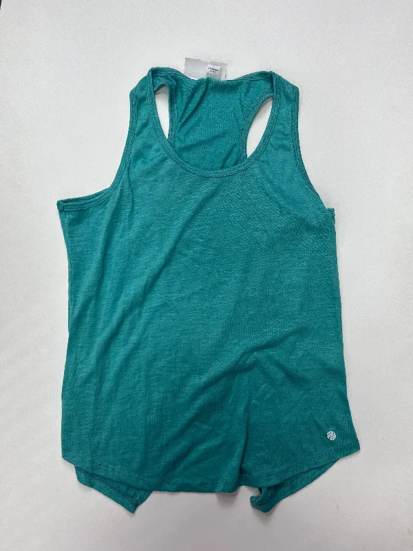 Yoga Tops for Power and Flexibility -Turquoise Athletic Tank Top Bally, Size M