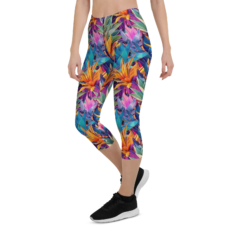 Stylish Yoga Pants with Pockets -Twilight Agave Capris