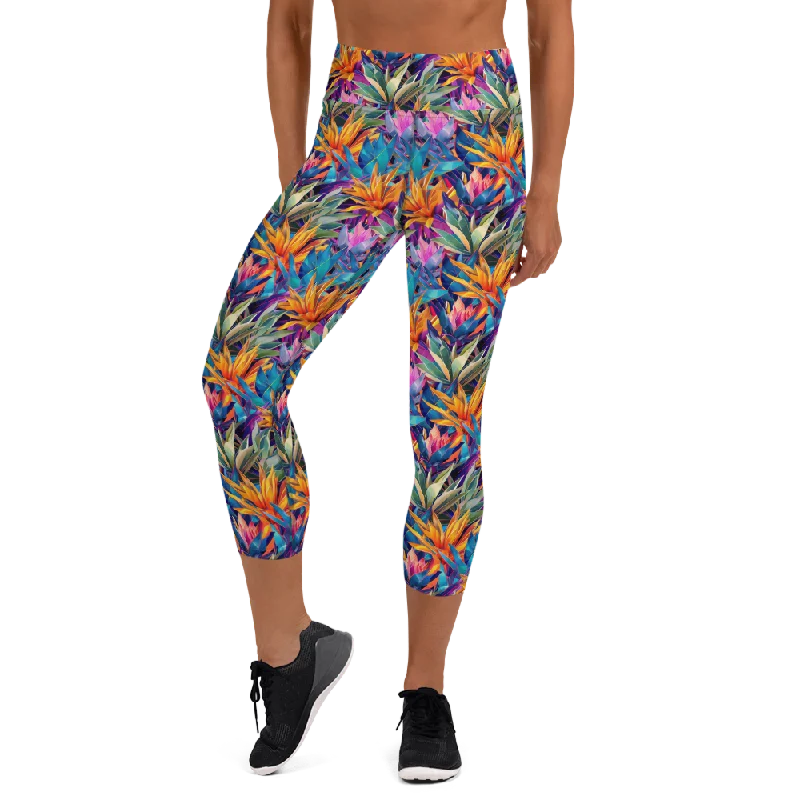 Yoga Pants for Yoga and Pilates -Twilight Agave Yoga Capris