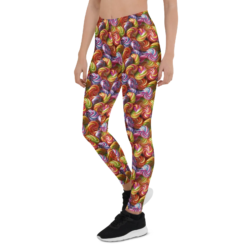 Comfortable Fit Yoga Pants -Twisted Candy Leggings
