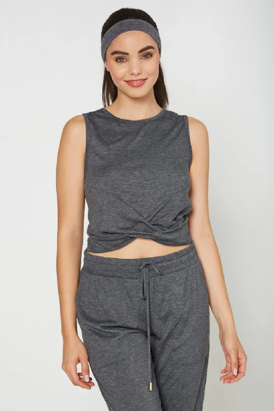 Breathable Yoga Tops for Hot Weather -Twister Crop Tank