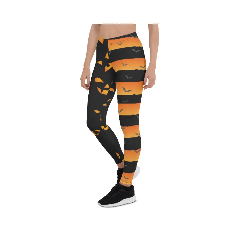 Yoga Pants for Strength Training -Two Patterned Halloween Leggings
