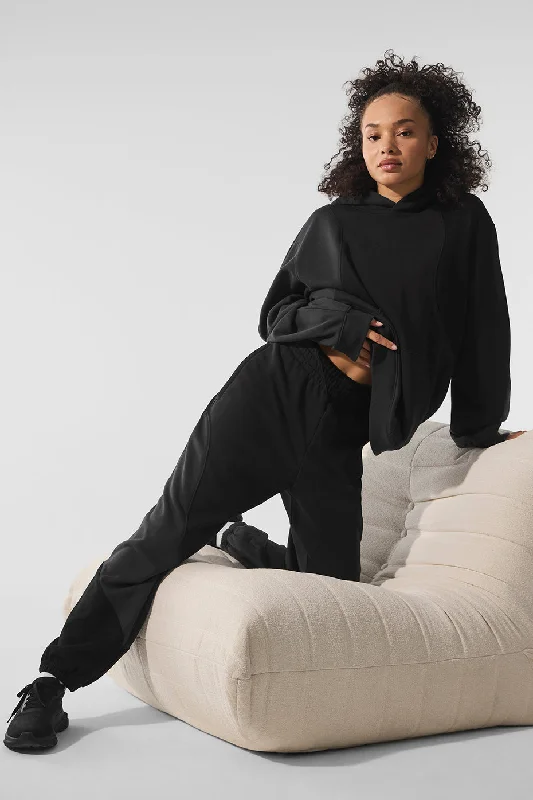 Yoga Pants for Intense Flexibility -Make Waves Sweatpant - Vintage Black Tonal