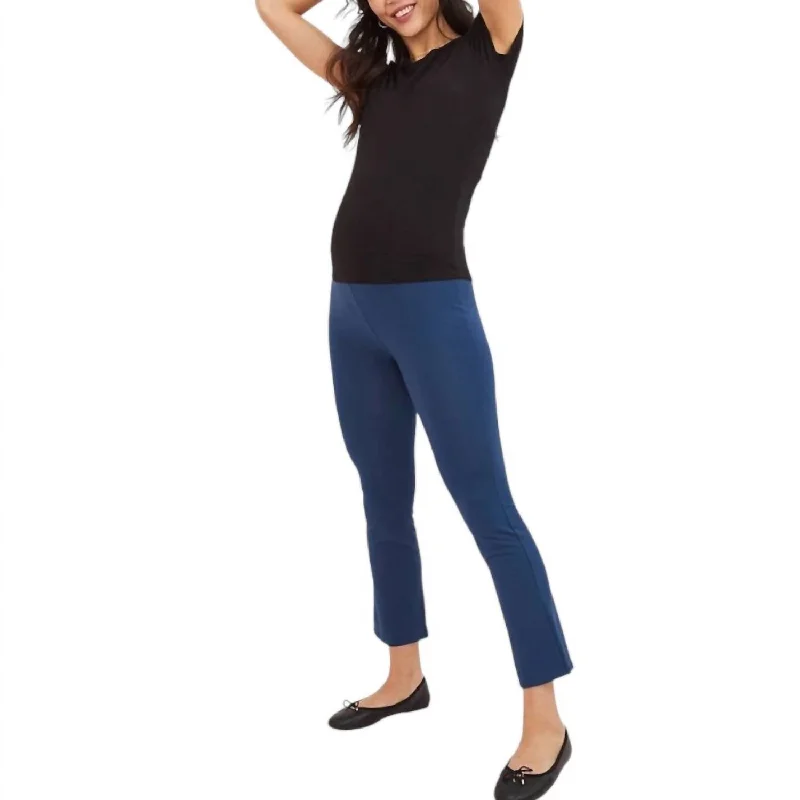 Yoga Shorts for Deep Stretch and Recovery -Ultimate Before, During & After Crop Flare In Blue Opal Yoga Shorts for Deep Stretch and Recovery -Ultimate Before, During & After Crop Flare In Blue Opal