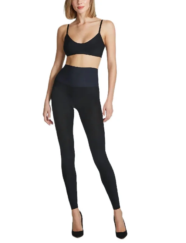 Yoga Shorts for Maximum Comfort -Ultimate Opaque Footless Tight In Black